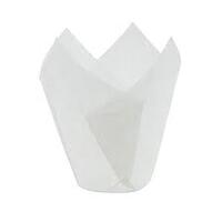 Small White Tulip Cupcake Liner Baking Cups  -200/Pack *Discontinued Line*