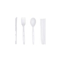 Compostable Takeaway Cutlery set with napkin  - each