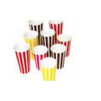 16 Oz Candy Stripe Milk Shake Cup -50 /Sleeve (20 sleeves per carton)