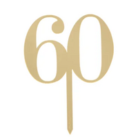 Cake Topper 60 Gold Acrylic