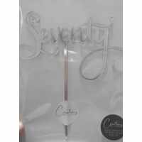 Seventy Cake Topper in  Silver Acrylic