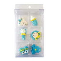 Baby Boy Sugar Decorations 6/pkt