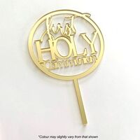 Cake Topper "First Holy Communion" Gold Acrylic