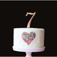 Cake Topper Number 7 - Rose Gold
