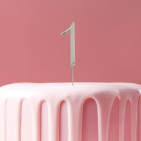 Cake Topper  Number 1 - Silver