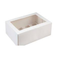 12 Mini Cupcake Box with window plus Insert 
