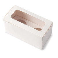  2 Hole Cupcake Box with Insert and window -  each