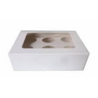 6 hole Cup Cake Box with Insert and window - each