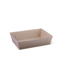 Endura kraft brown food tray #3 -100/Sleeve
