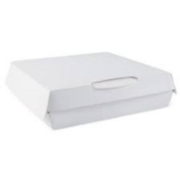 6.5 " White Pizza Clam Box - 25/Sleeve