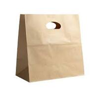 Kraft Die cut Carry Bag - 280*275150G - 25 per sleeve - (20)