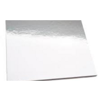 SL 10" Silver Square Double Standard Cake Board -25/Sleeve