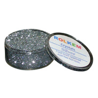 Glittery Dusting Powder Cystals Silver 10ml Tub
