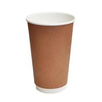 16 Oz Coffee Cups Double Wall Brown 