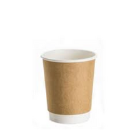 Kraft Double wall cup - 8oz -80mm ctn of 500