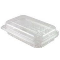  Salad Container, Large Hinged Lid Clear Size: 203*130*66mm -125 p/sl - (BX344) (2)