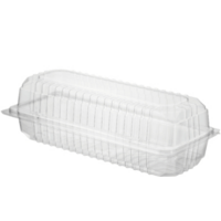  Roll Pack, Large Hinged Lid Clear  -125/Sleeve (BX-307)