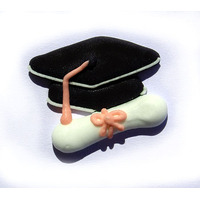 Edible Graduation Cap and Scroll Cupcake Topper - 12 Pcs 