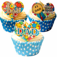 Father's Day Wafer Toppers -12 Pkt