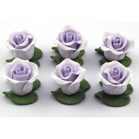 Lavender  Edible Roses 25mm - Pack of 6