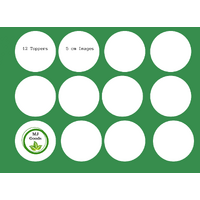 Custom Edible Images - 5cm Cupcake Toppers (12 Circles)
