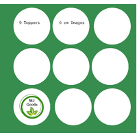 Custom Edible Images - 6cm Cupcake Toppers (9 Circles)