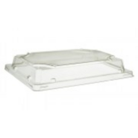 LIDS PET Lids for Bamboo Pulp Sushi Tray Large - 50/Sleeve (12)