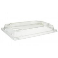 LIDS PET Lids forBamboo Pulp Sushi Tray X-Large - 50/Sleeve