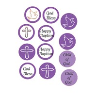 Baptism Edible Cupcake Toppers x 12