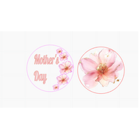 Mothers Day Edible Cupcake Toppers Pastel x 6