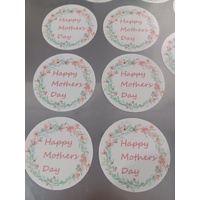 Mothers Day Edible Cupcake Toppers Wreath x 6