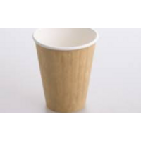CTN 12 Oz Double wall Compostable Kraft cup - 500/Carton