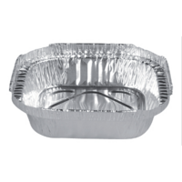 340ml Foil Square Containers Deep -100/Sleeve
