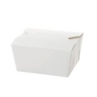 White Food Pail Square  10.5 x 9 cm x 6.5  -50/Sleeve