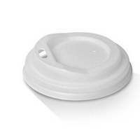 4oz Bagasse coffee cup lid white  -50/Sleeve (40 per carton)