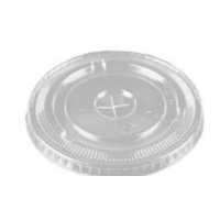 LIDS Clear Flat Lid with X Slot to suit 10/12oz cup -100/Sleeve