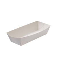 White Open Hotdog Tray 125/Sleeve