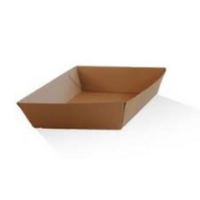 Kraft brown food tray square 2- 125/Sleeve (2)