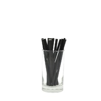 Paper Straws Cocktail 5mm Black  - 250 pcs (40 packs per carton)