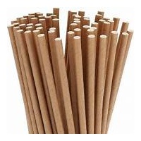 Paper Straw Regular 6mm - Kraft Brown - 250 pcs (10 packs per carton)