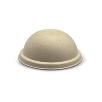 Bagasse Lid-90mm Dome Cup Lid /Natural -50 per sleeve (20)