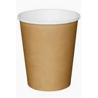 Kraft brown Coffee Cups single wall, 8oz PLA , sleeve 50 (20)