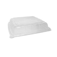 Anti-fog Lid for Sugarcane Platter 12 inch square - each