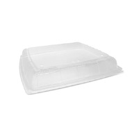 Anti-fog Lid for Sugarcane Platter 16 inch square - each