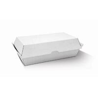 Snack Box – Large / White Corrugated / Plain  -100 P/SL