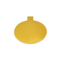  Gold Tab Cake Slice Board Round -12/Pack