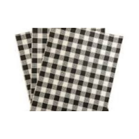 Checkered Black Grease Proof Paper 400*330mm - 1000 sheets