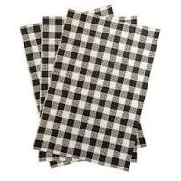 Checkered Black Grease Proof Paper 200*330mm - 500 sheets