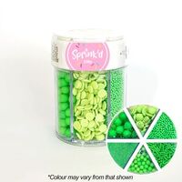 Green Sprinkles Mix Sprinkles Sugar Balls/Jimmies/Sequins/Sanding Sugar 200g 