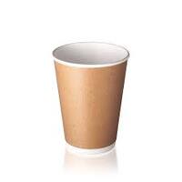 CTN Double wall smooth Kraft 12oz brown cup  -500/Carton